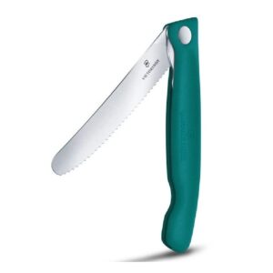 Victorinox Skládací svačinový nůž Swiss Classic Picnic Wavy Knife 11 cm - zelený