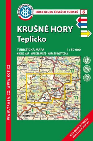 Trasa - KČT Turistická mapa - Krušné hory - Teplicko 7. vydání
