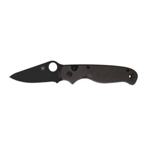 Spyderco BUTTONUP Carbon Fiber Plain Black Blade C275CFPBK