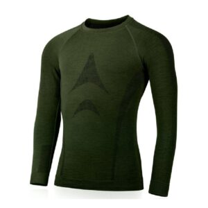 Lasting Vlněné bezešvé Merino triko WOLF 200g - zelené Velikost: S/M