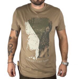 JUBÖ Tričko BUSHCRAFT Vlajka - pískové Velikost: S