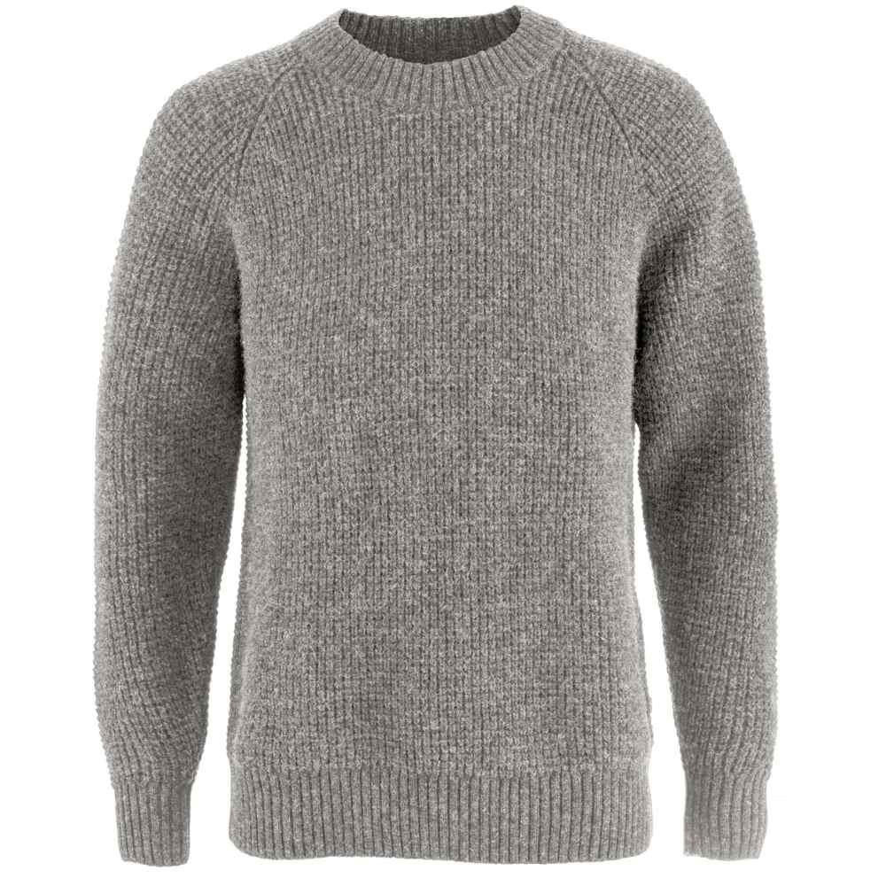 Fjällräven Svetr Övik Waffle Knit - Grey-Melange Velikost: XL