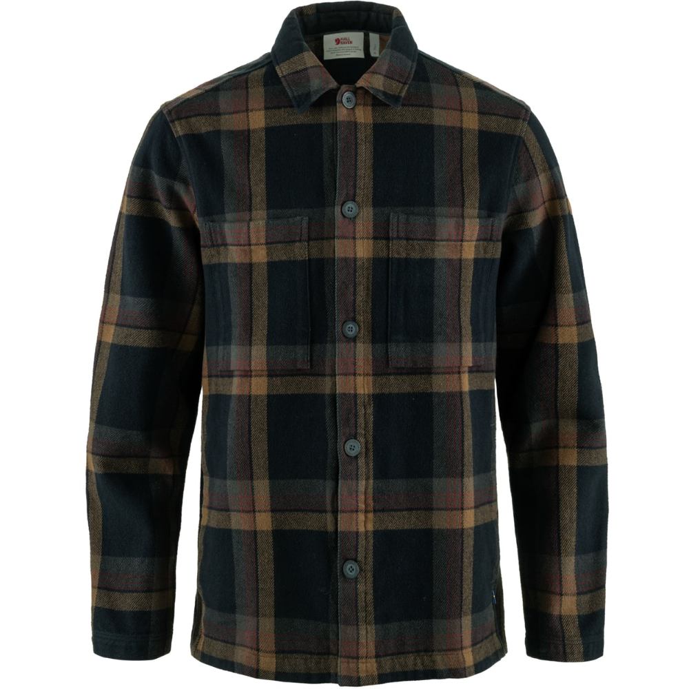 Fjällräven Košile Singi Flannel Overshirt M - Dark Navy-Wood Brown Velikost: L